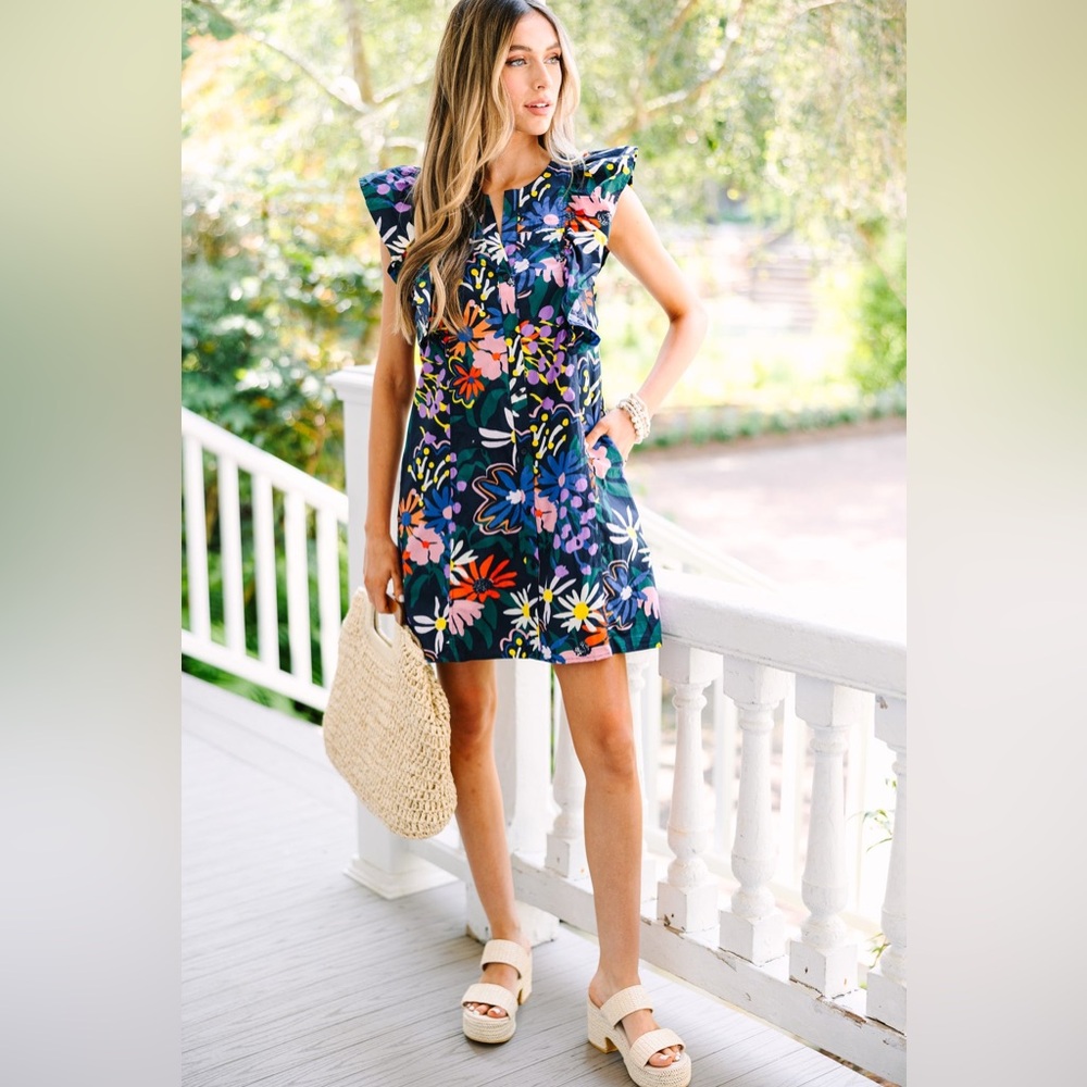 Entro Boutique Colorful Floral Dress